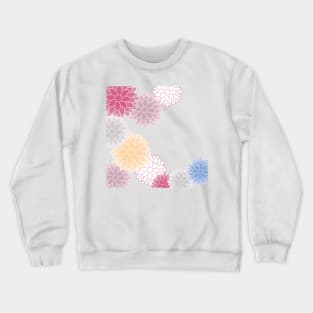 Minimal Modern Asian Chrysanthemums Crewneck Sweatshirt